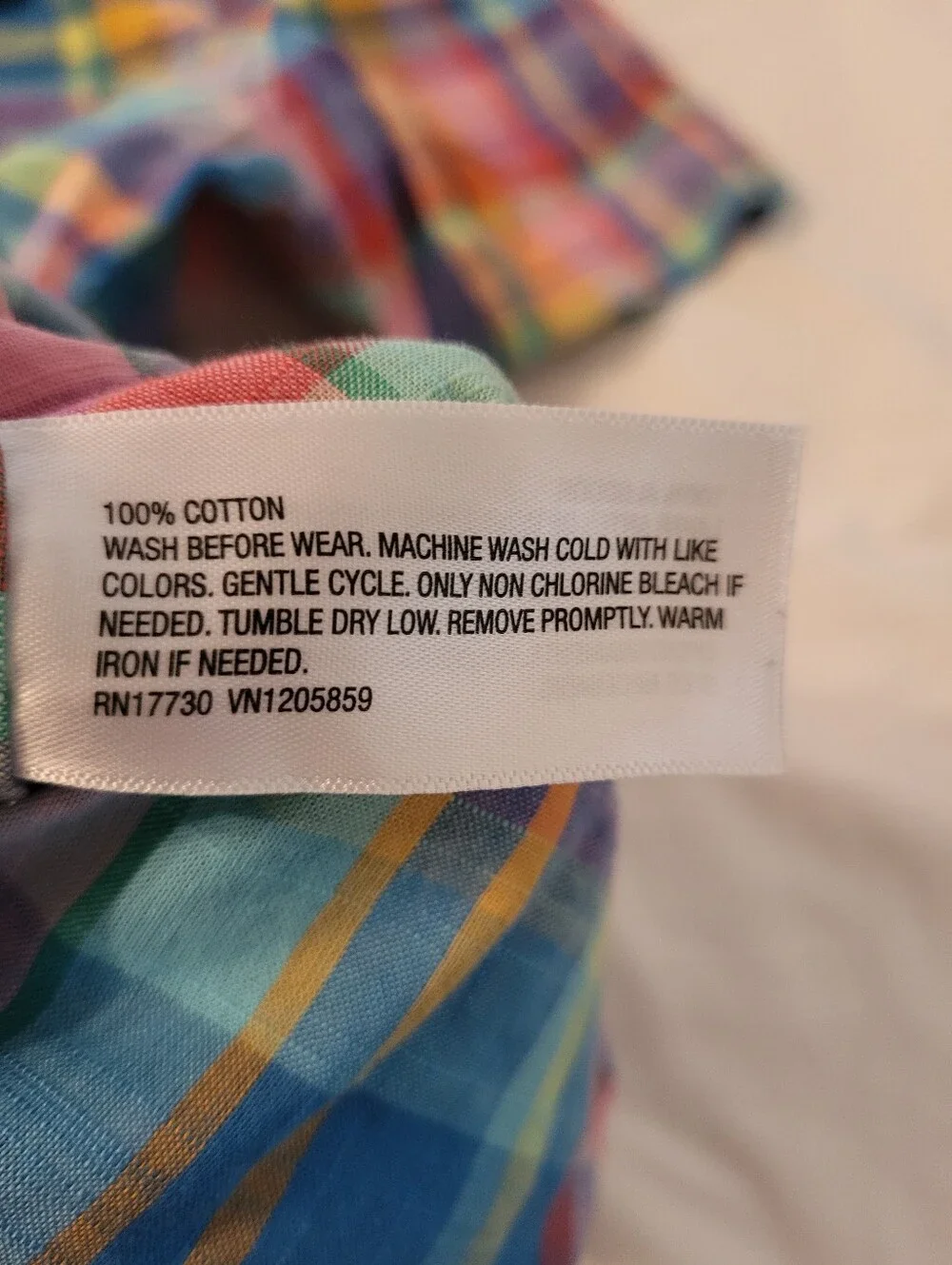Cat & Jack 100% Cotton Plaid Button Up Boys Size XL (14)